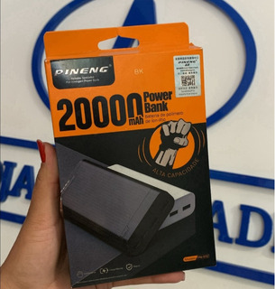 Power Bank Carregador Portátil, com capacidade de 20000 mAh.